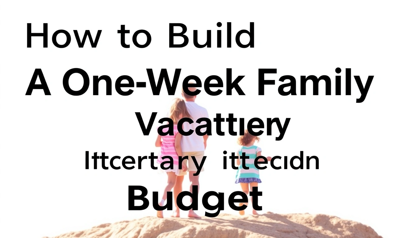 How to Build a One-Week Family Vacation Itinerary on a Budget