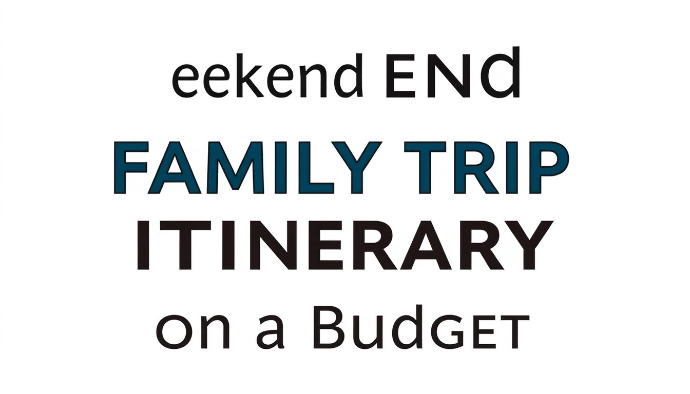 Weekend Family Trip Itinerary Ideas on a Budget